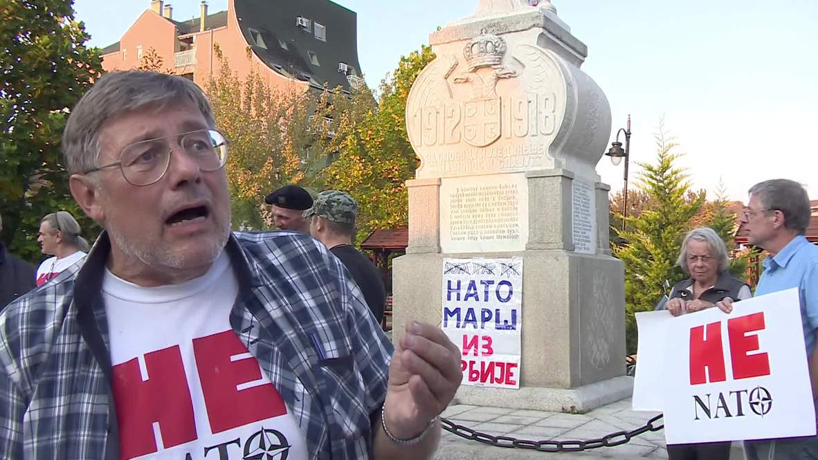 Serbia: Anti-NATO protest held in Mladenovac