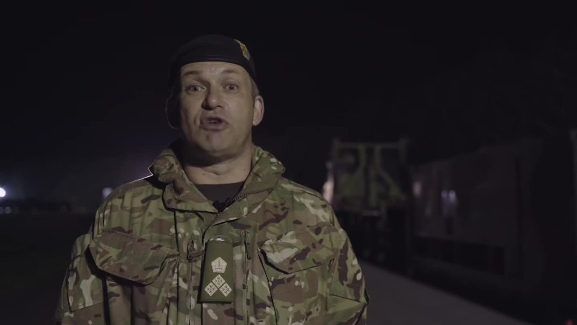Sweden: British army convoy crosses Oresund Bridge from Denmark ahead of NATO's Trident Juncture drills