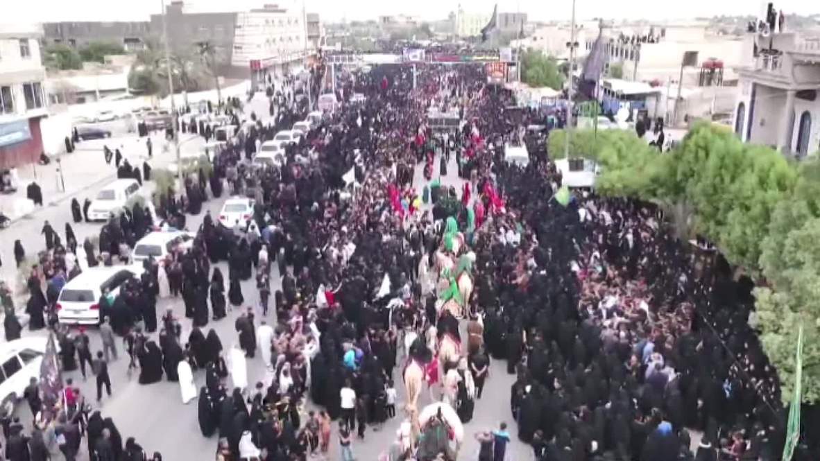 Iraq: Millions of pilgrims set off to Karbala for Arbaeen
