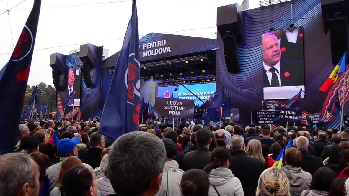 Moldova: Thousands of pro-EU party supporters take part in ‘For Moldova’ rally