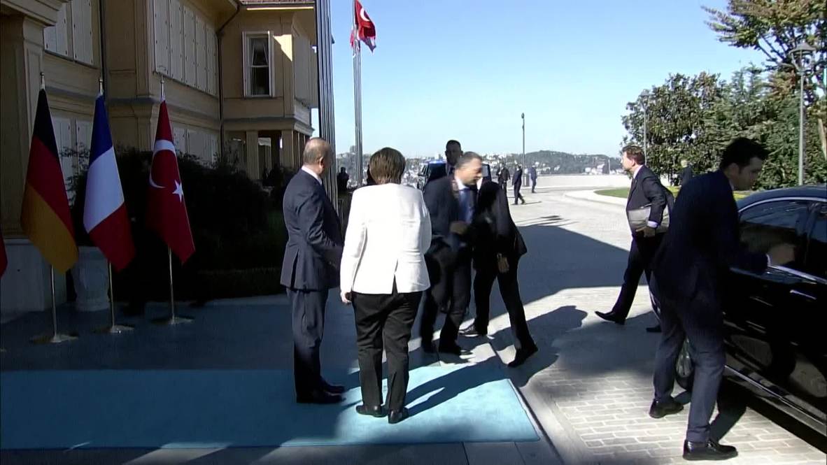 Turkey: Merkel and Macron arrive at venue for Istanbul summit on Syria
