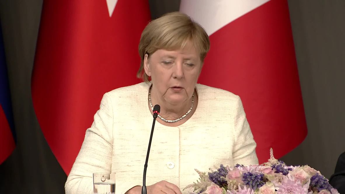Turkey: Merkel says the UN will monitor political process in Syria
