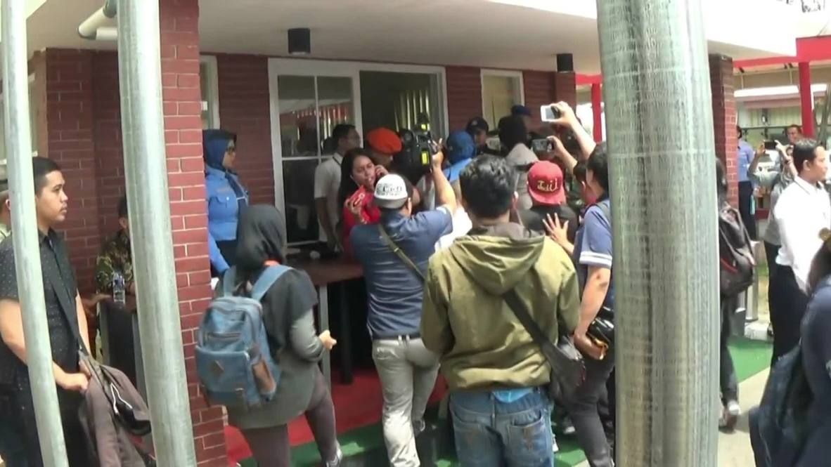 Indonesia: Family members of Lion Air JT-610 passengers arrive at airport crisis centre