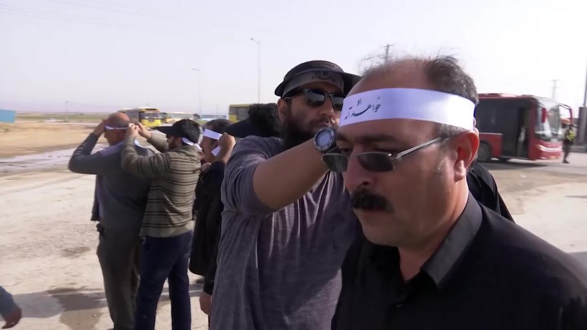 Irán: Miles de peregrinos chiítas se dirigen a Karbala, en Irak, para conmemorar Arbain