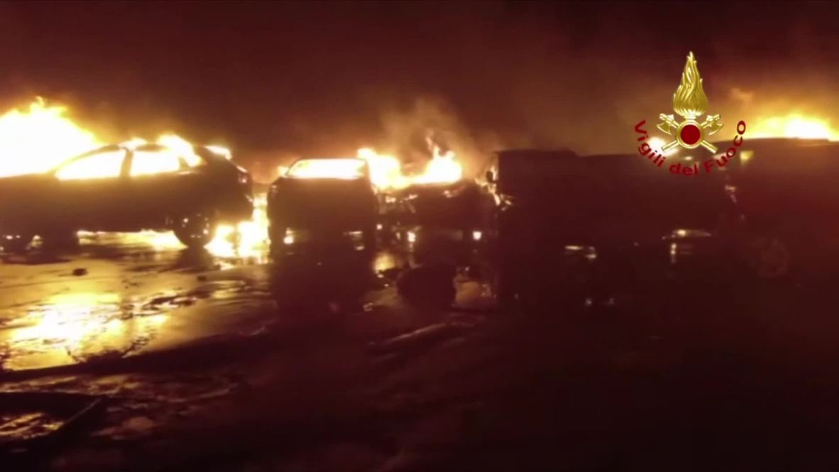 Italy: Hundreds of brand-new Maserati cars destroyed in blaze