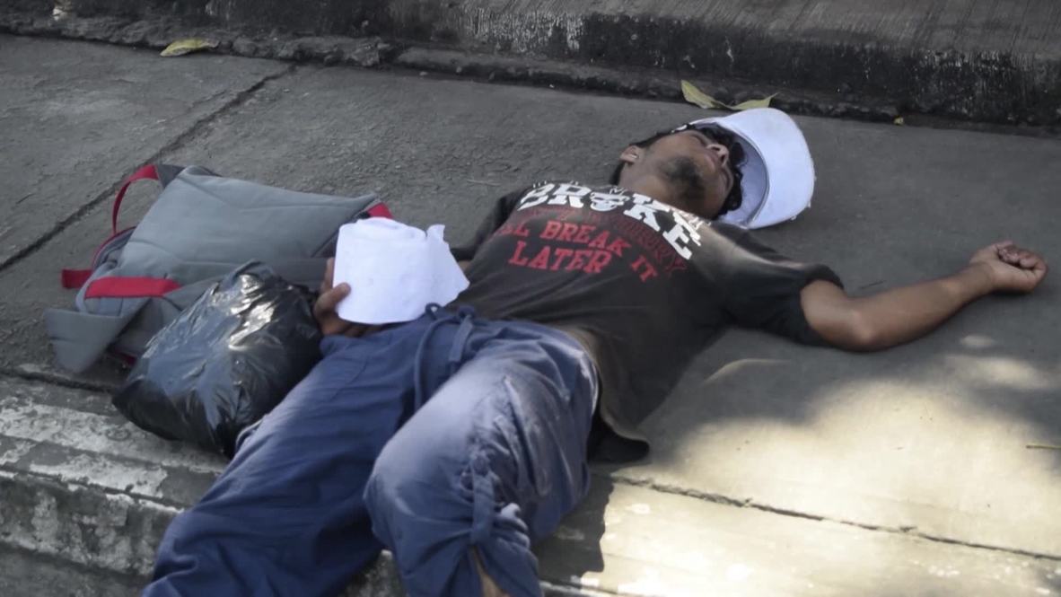 Mexico: Migrants rest in Chiapas city of Tapachula as 'migrant caravan' proceeds