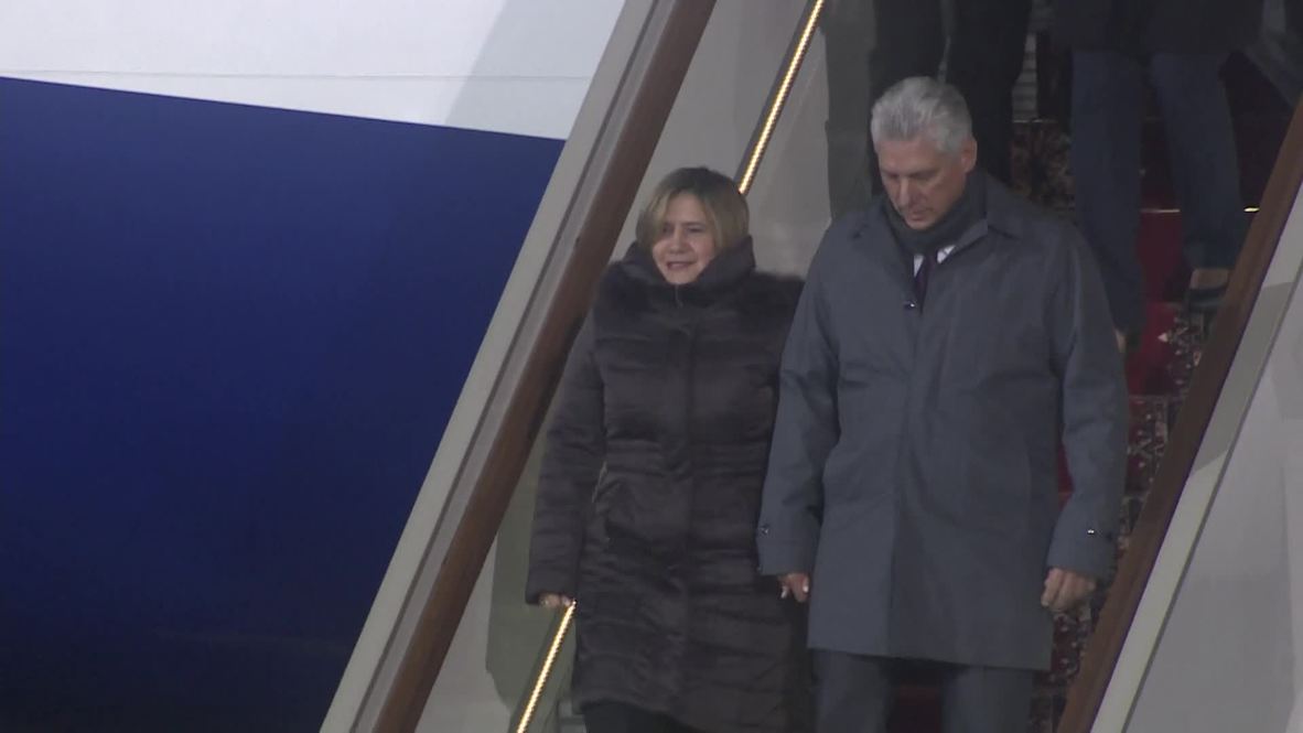 Rusia: El presidente cubano llega a Moscú en visita oficial