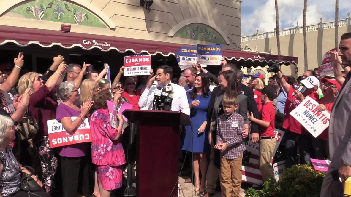 USA: Florida Republicans Rubio and DeSantis rally faithful before mid-terms