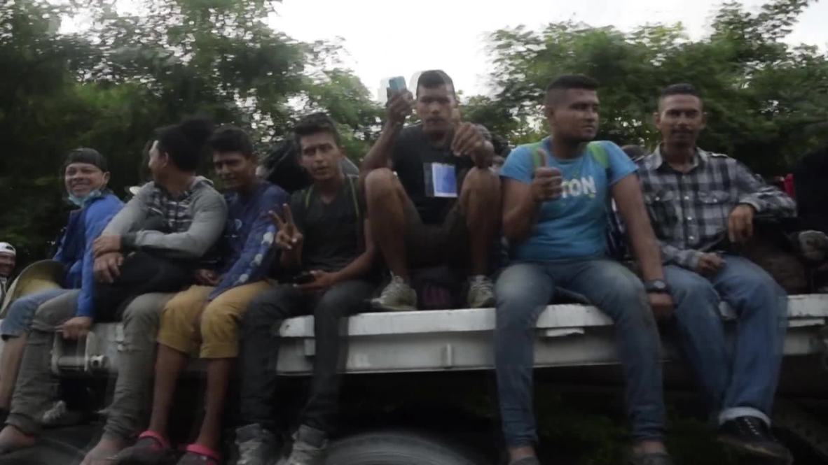 México: La caravana de migrantes llega al estado de Veracruz