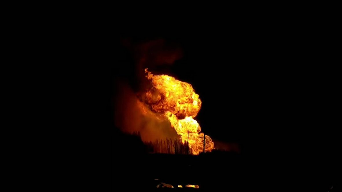 Russia: Gas pipeline bursts into flames in Ryazan Oblast