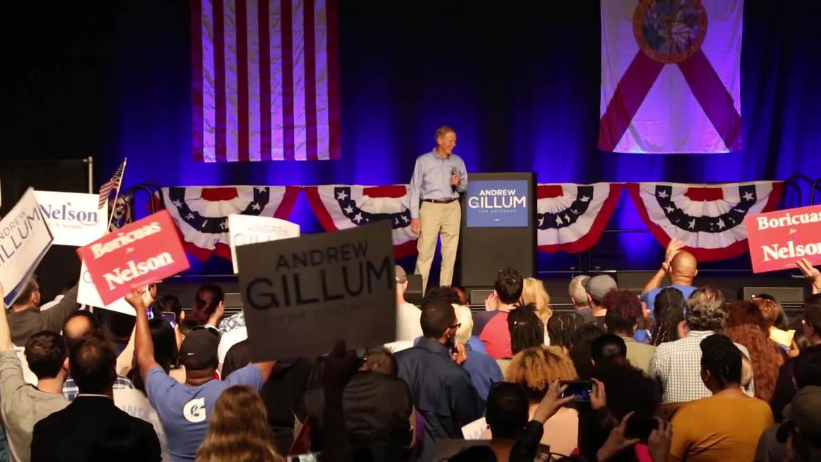 USA: Democrats turn out for Gillum and Nelson in Florida midterm battle