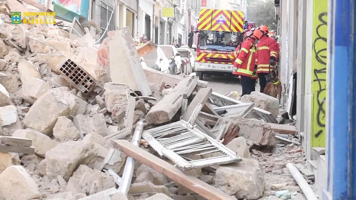 Francia: Dos heridos tras derrumbe de edificios en Marsella