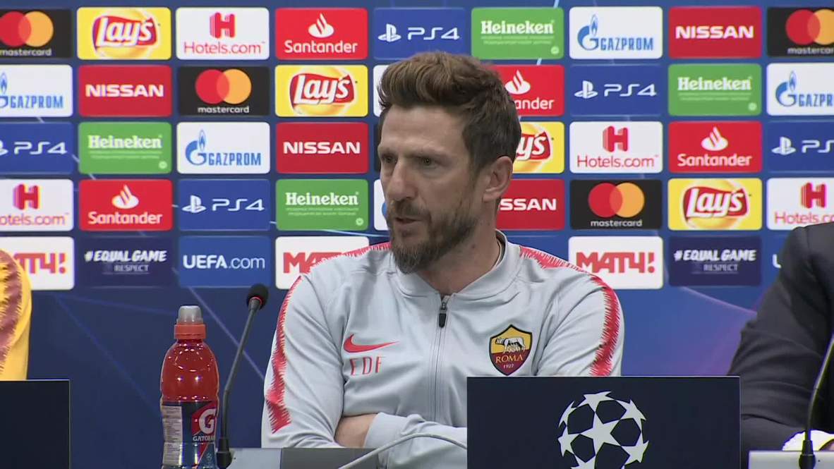 Russia: AS Roma will ‘try to control game’ against CSKA - Di Francesco