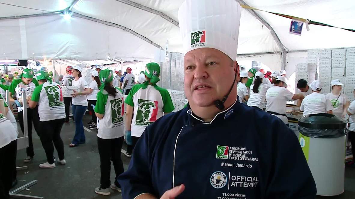 Argentina: New Guinness world record - 11,000 pizzas made in just 12 hours!