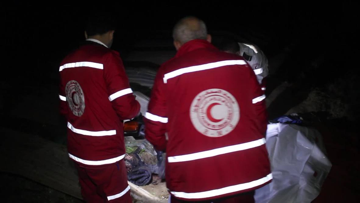 Paramedics recover dead and wounded after Israeli airstrikes kill at least 3 *GRAPHIC*