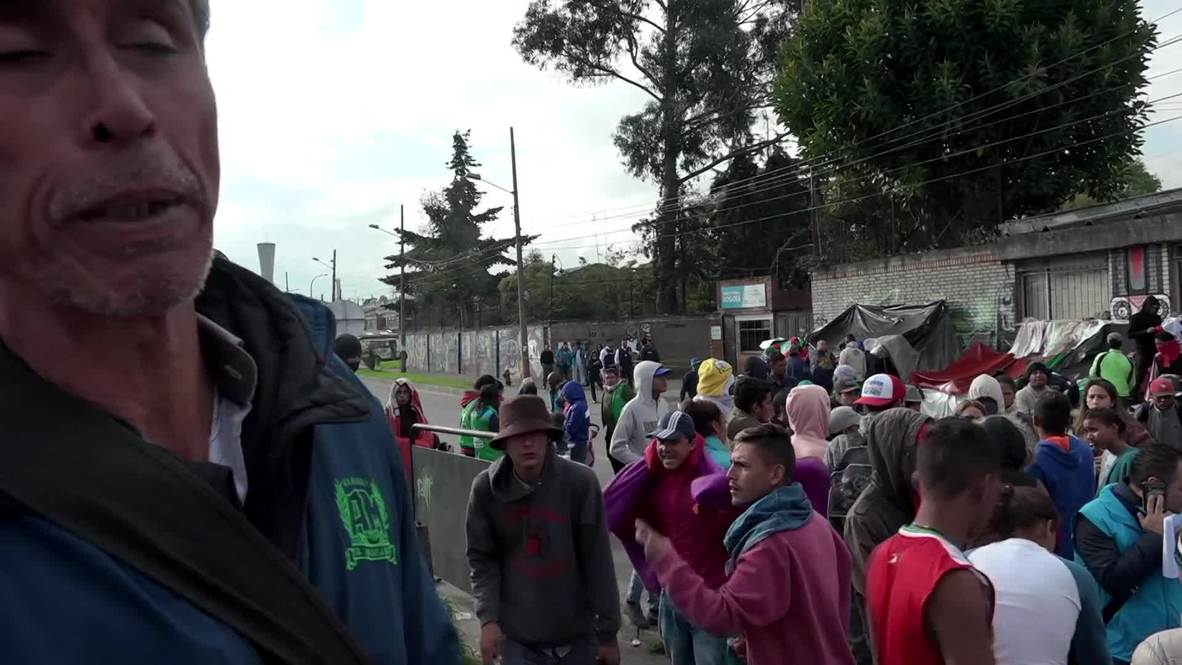 Colombia: Migrantes venezolanos en Bogotá son reubicados en otro campamento de la capital colombiana