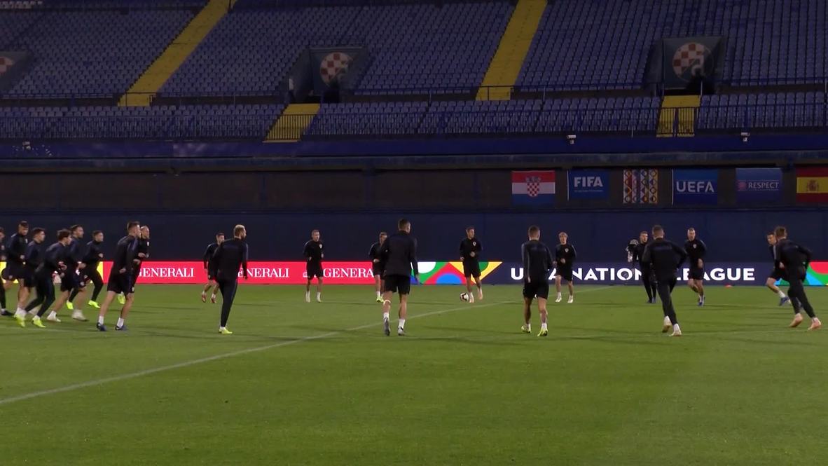 Croatia: Modric and co train ahead of Spain clash