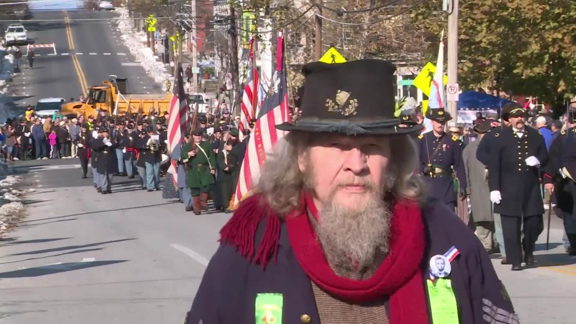 Four score and seven years ago - Gettysburg re-enacts Civil War march