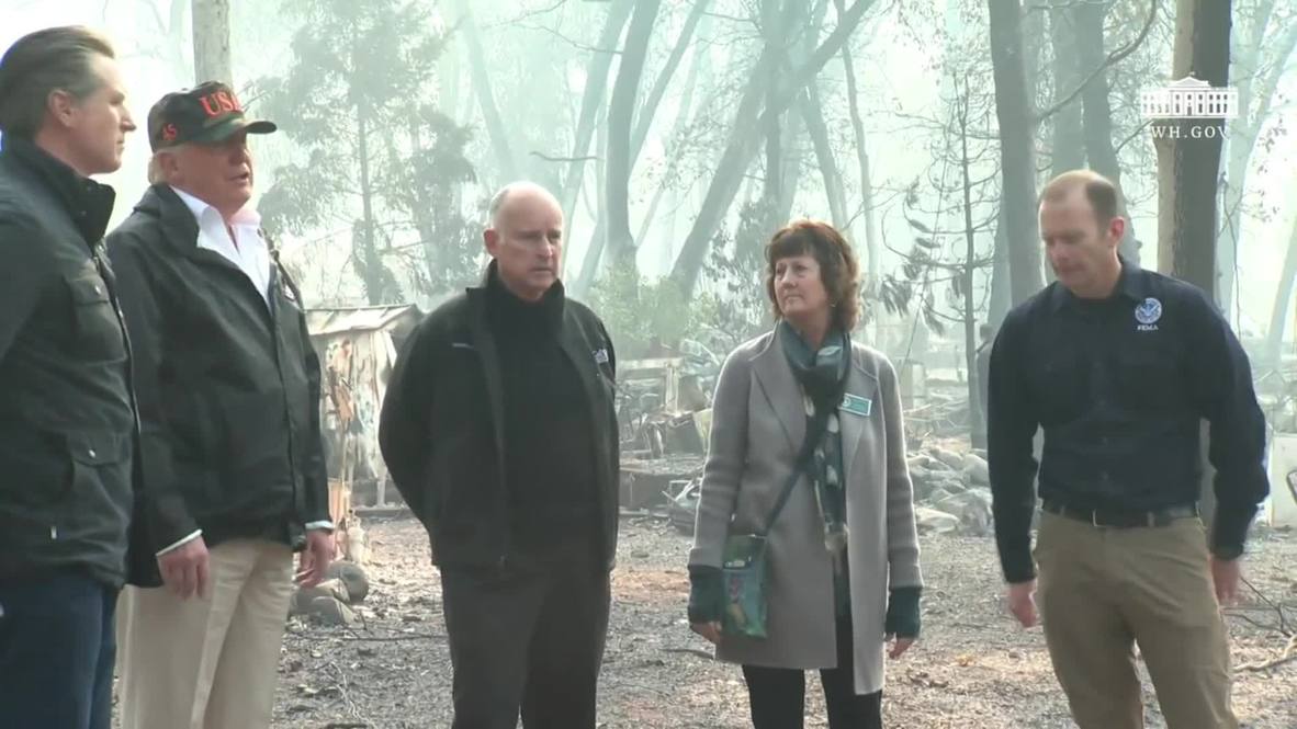 USA: Trump sees Cali fire devastation up close and personal in Paradise