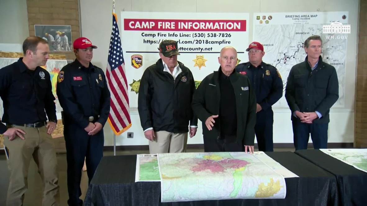 EE.UU.: "Nunca hemos visto nada como esto" - Trump visita el centro de operaciones de Chico para los incendios
