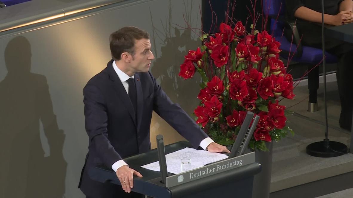 Germany: Macron calls for unity and 'more European sovereignty' during Bundestag speech