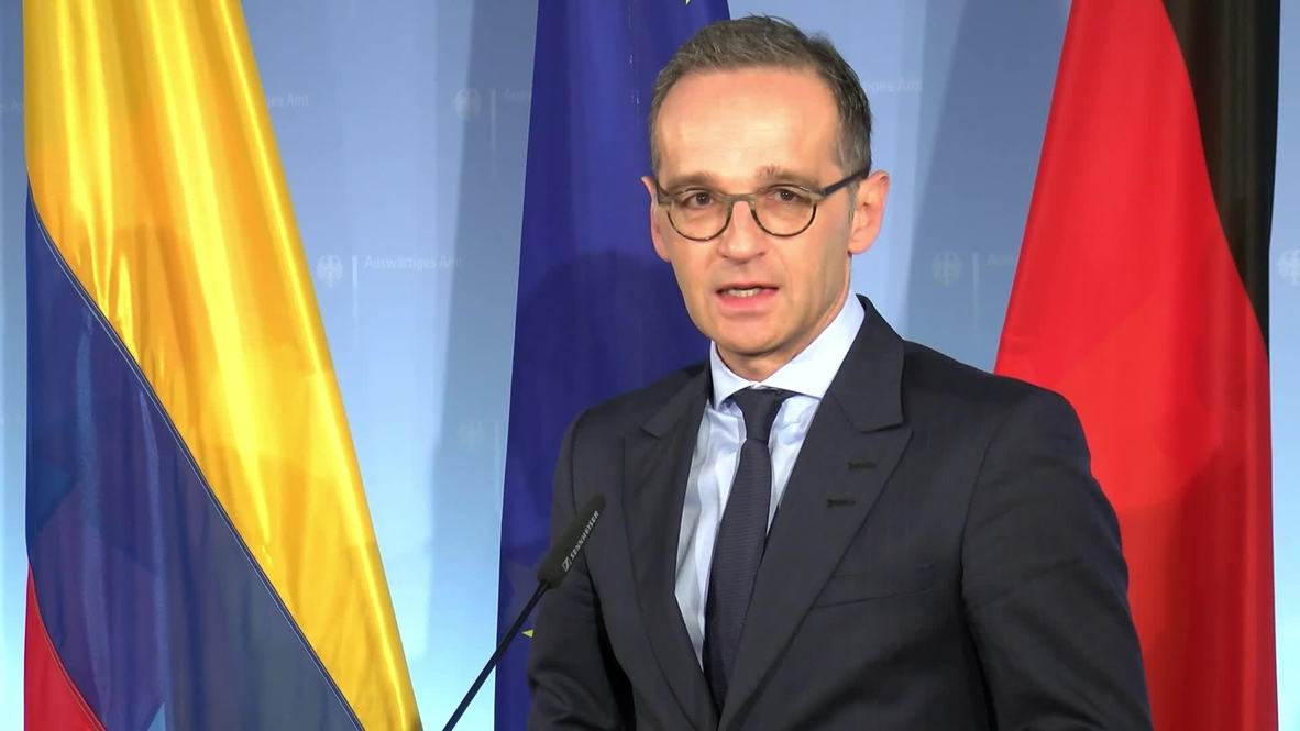 Germany: FM Maas talks peace, partnership with Colombian counterpart