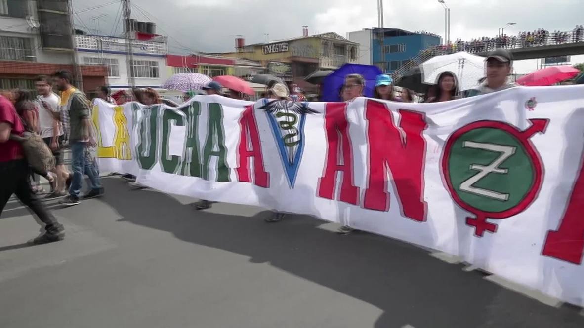Colombia: Trade unions and indigenous groups join student protesters in Bogota
