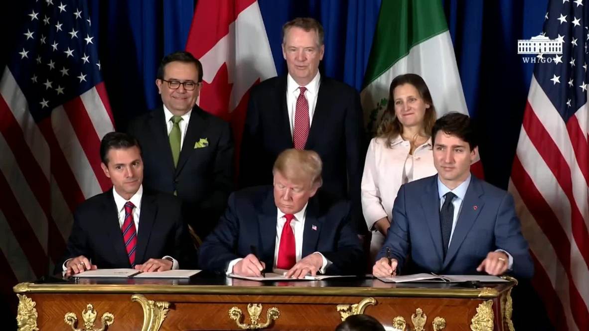 Argentina: Trudeau, Trump, Pena Nieto sign 'new NAFTA' despite 'battle'