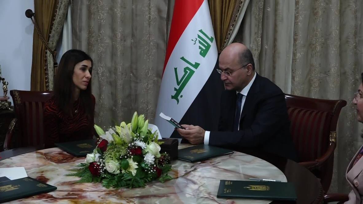 Iraq: Nobel Peace Prize winner Nadia Murad welcomed home by president