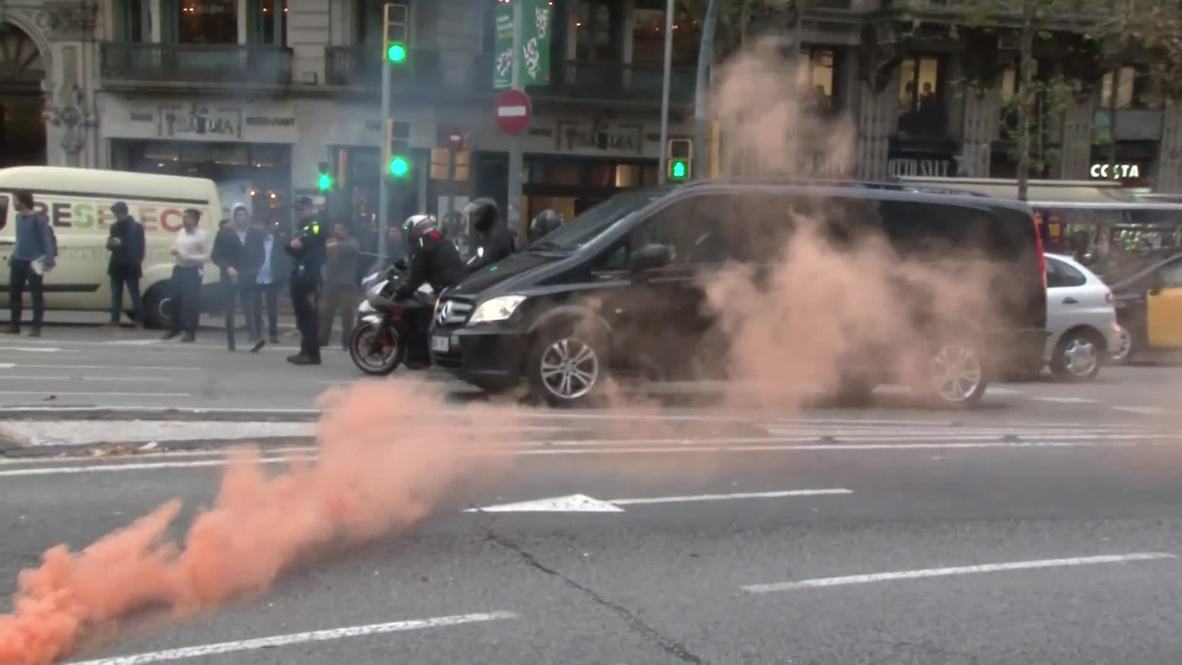 España: Los Mossos d'Esquadra protestan para exigir al abono de las pagas atrasadas