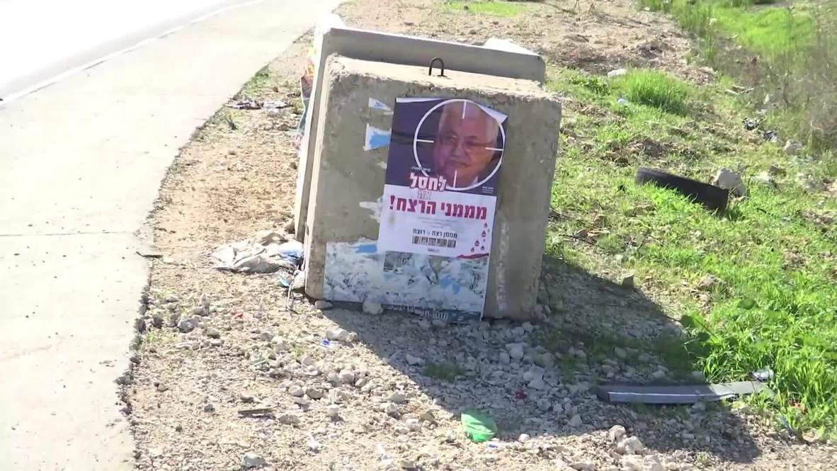 State of Palestine: Posters of President Abbas in crosshairs appear in West Bank