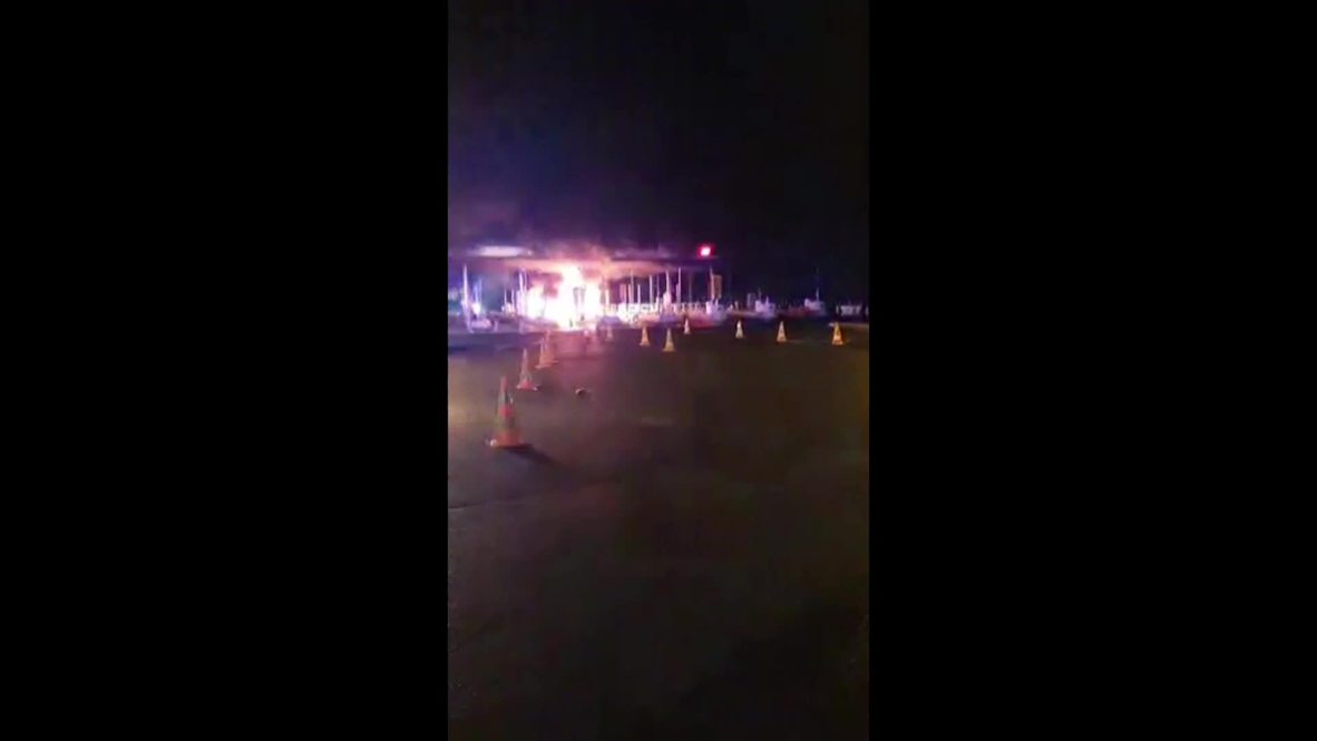 France: Toll booths set on fire at 'Yellow Vest' protests in south