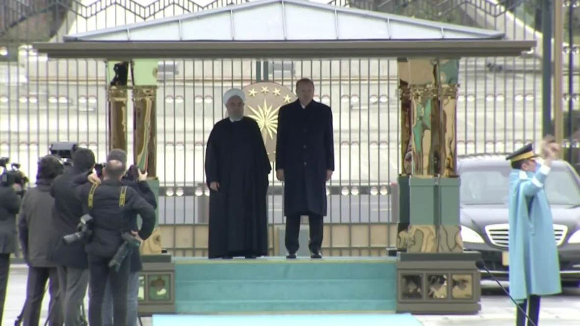 Turkey: Erdogan welcomes Rouhani to Ankara