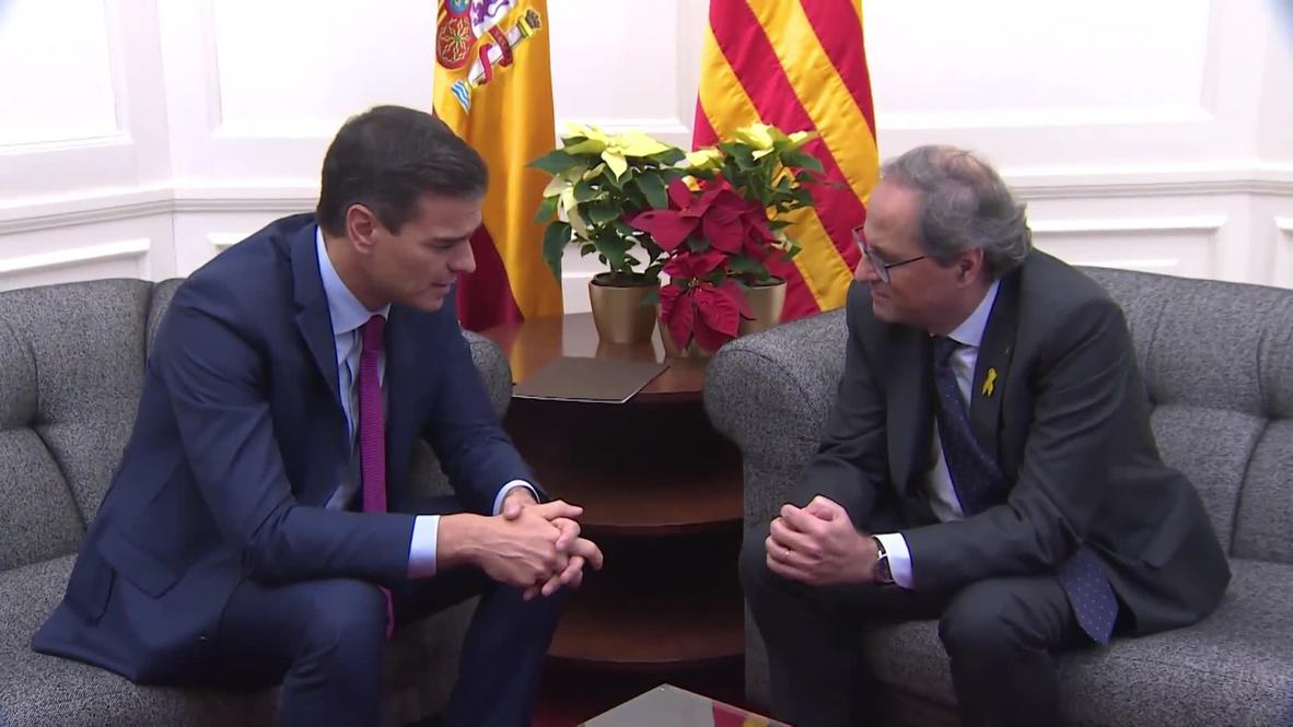 Spain: PM Sanchez and Catalan President Torra meet in bid to end deadlock