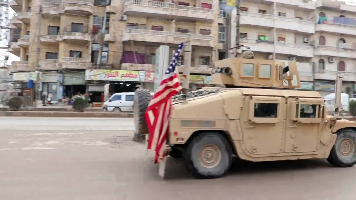 Syria: US armoured vehicles continue patrolling Manbij