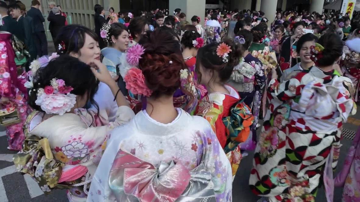 Hundreds celebrate 'Coming of Age Day' in Okinawa