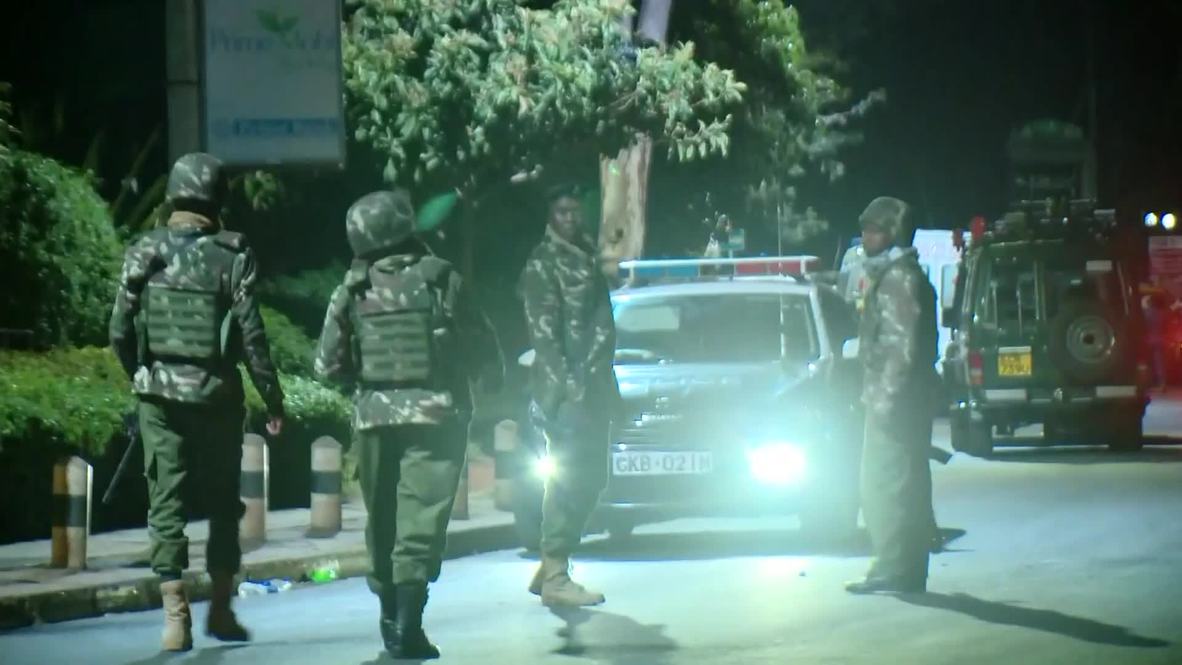 Kenia: Soldados en escena tras el ataque mortal del hotel DusitD2 en Nairobi