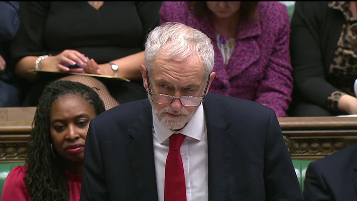 UK: Opposition leader Corbyn demands May resigns ahead of no-confidence vote