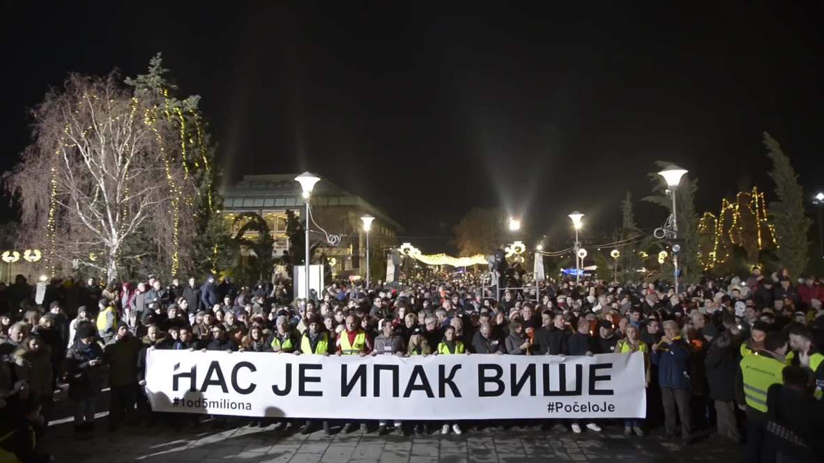 Serbia: Thousands march through Belgrade on anniv. of politician Oliver Ivanovic's assassination