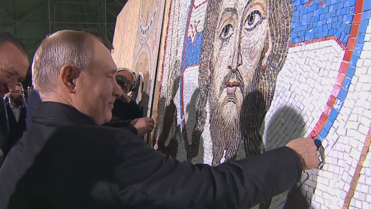 Serbia: Putin, Vucic witness mosaic completion ceremony in Church of St. Sava