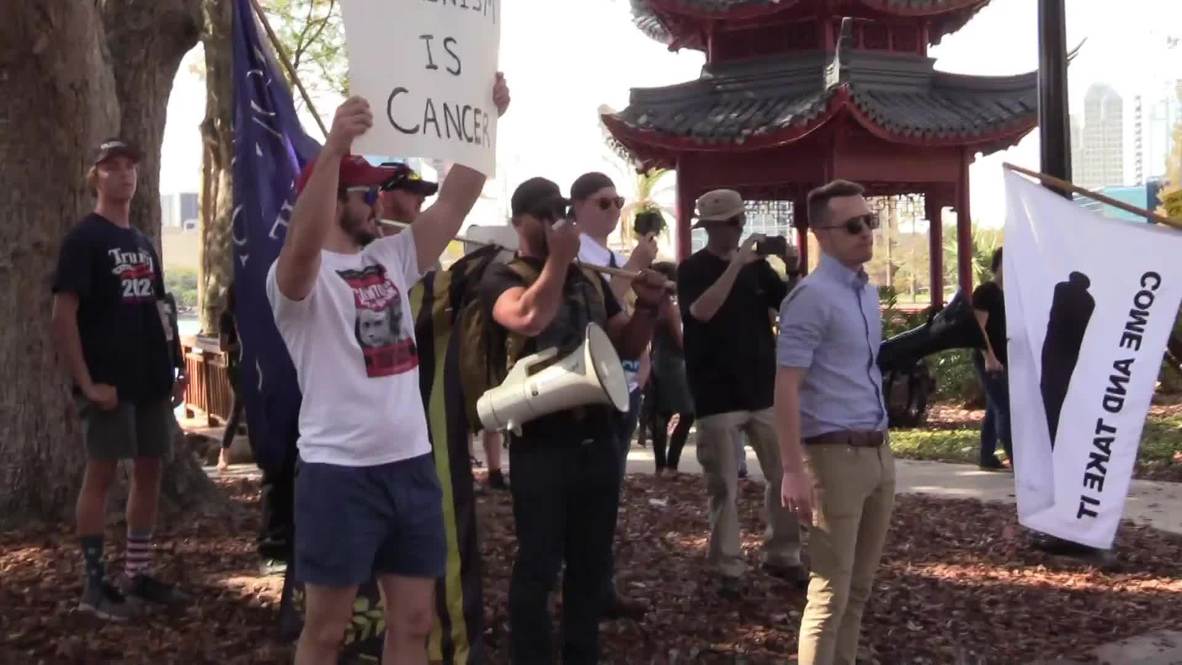 USA: Alt-right Proud Boys crash Women's March Florida