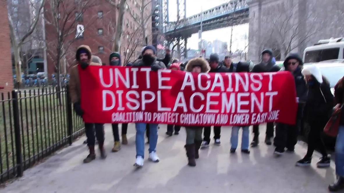 USA: Protesters denounce gentrification on MLK Day in New York City