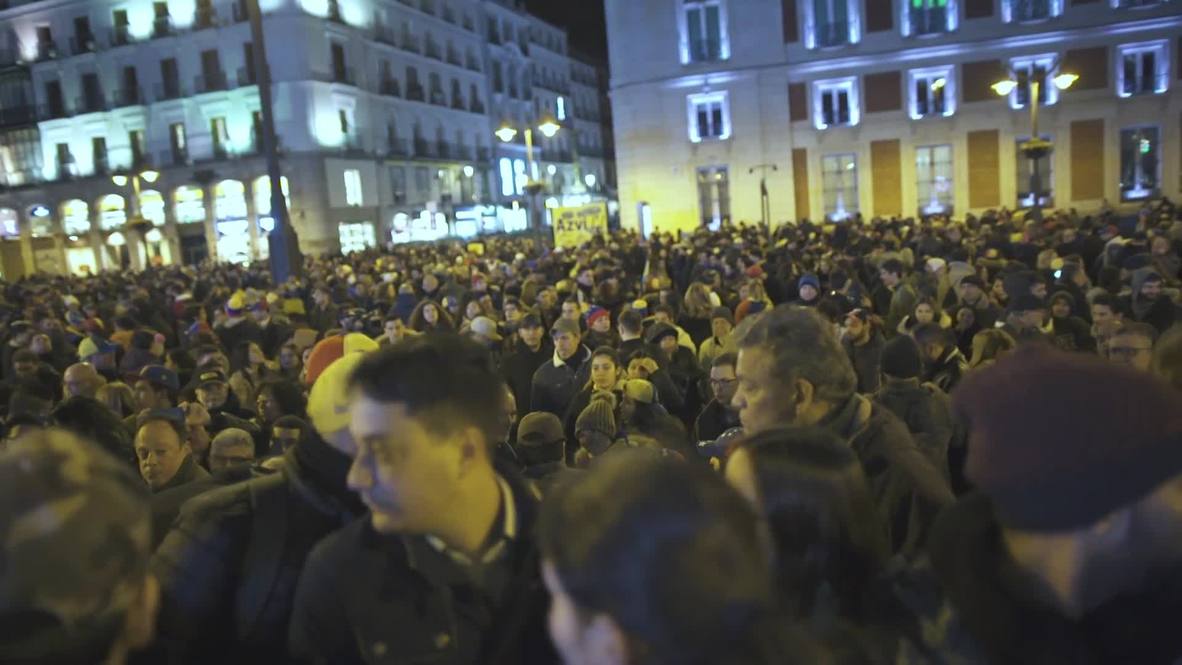 España: Venezolanos salen a las calles para exigir que Madrid reconozca a Guaidó