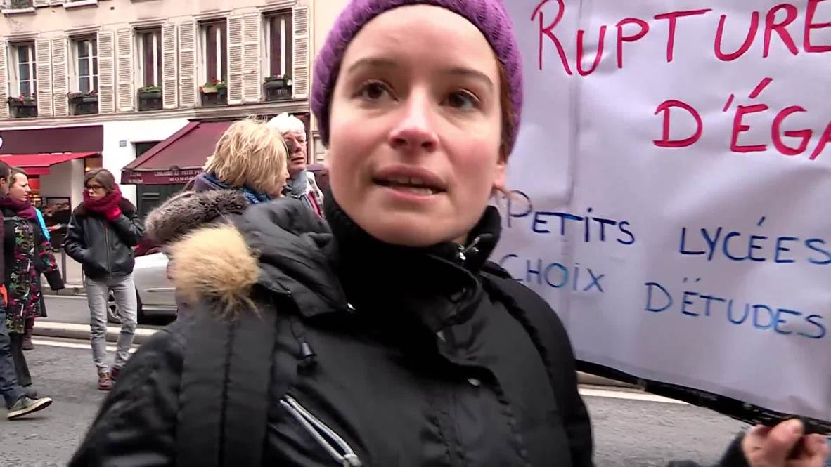 France: Thousands gather in Paris to protest high school reform and low wages