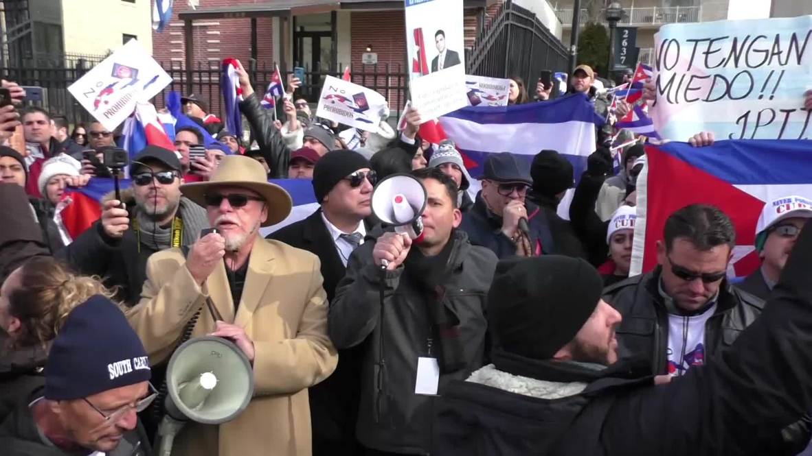 EE. UU.: Los cubanos protestan en Washington D. C. contra la reforma constitucional en Cuba