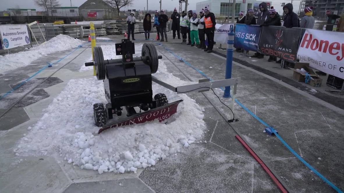 Snow shoveling robots plough the competition in Toronto
