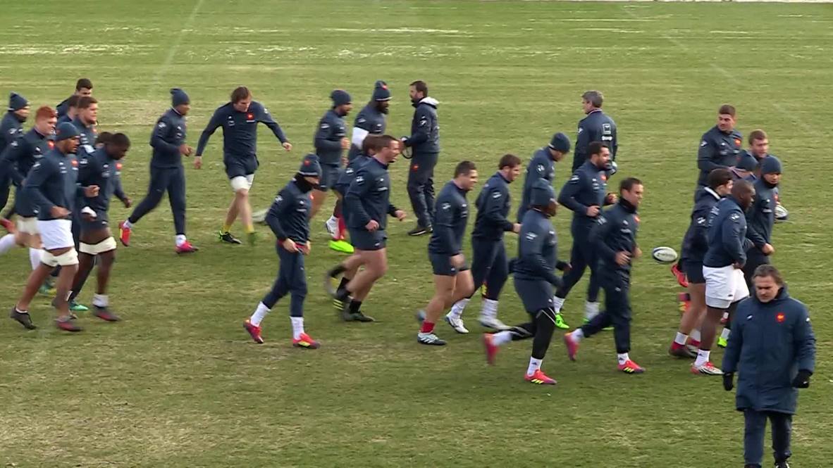 France: French rugby team gets final training run ahead of Wales clash