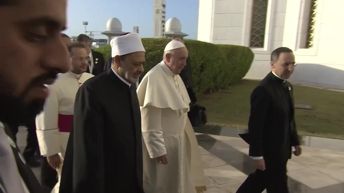 UAE: Pope Francis visits Abu Dhabi Grand Mosque during historic Gulf visit