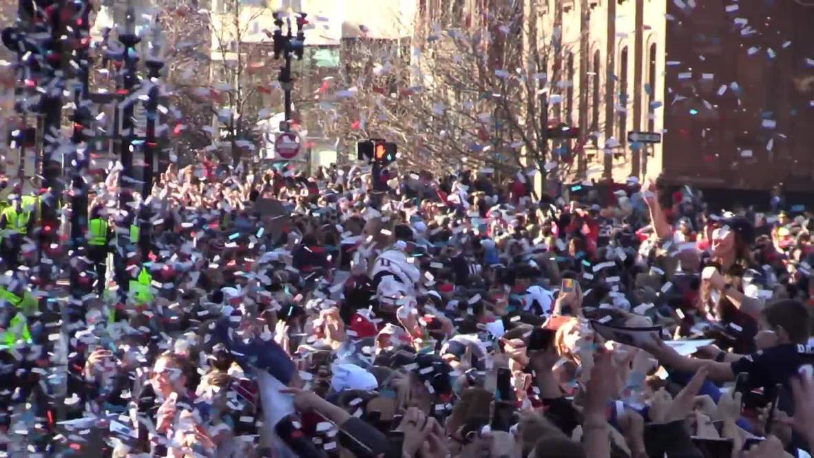 USA: Patriots bring Lombardi Trophy back to Boston after Super Bowl win