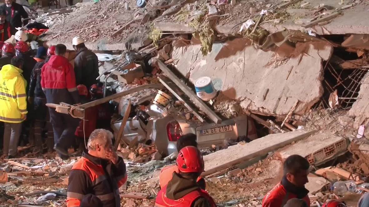 Turkey: Rescuers recover people alive from rubble of deadly building collapse